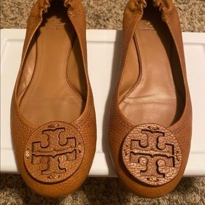 Tory Burch Reva Camel Flats